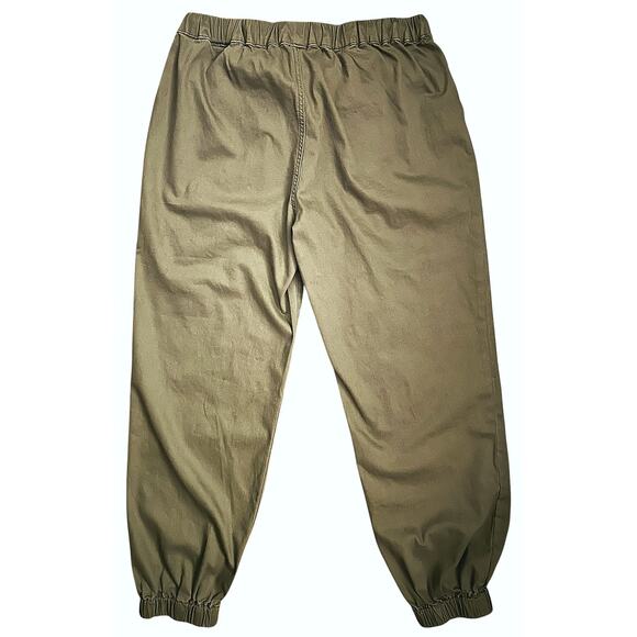 NWT Flamingals Drawstring Stretch Mid-Rise Joggers Army Green Women's XL - Picture 5 of 7